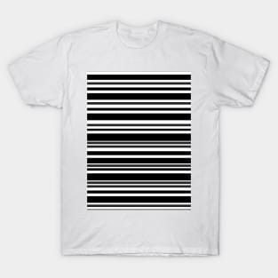 black and white stripe lines T-Shirt